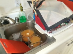 I try to clean as I go, but it ain't always easy, especially when I'm in a hurry!