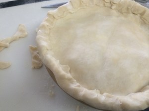 When it's all crimped, I check the circumference for any gaps.