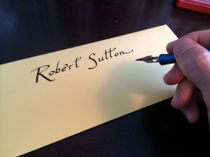 Ts can be crossed with a flourish.