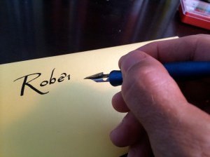 I learned calligraphy from  Alfred Fairbank's 1932 book, A Handwriting Manual.