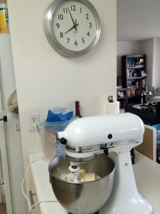 Mixing the crust at 7:56.