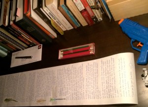 I finished the letter late last night.