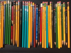 A rainbow of pencils.