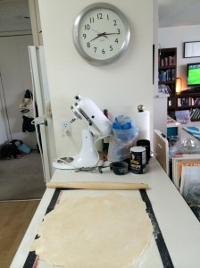 By 8:15 it was flattened and ready.