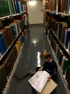 So many books, so little time! He would've brought them all home if he could.
