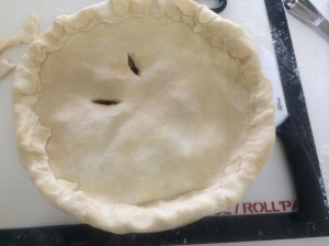 A sealed pie needs steam vents in the top.