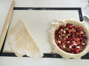 Roof ready to be put across.