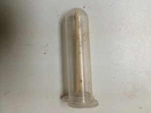 A small plastic tube with a snap closed lid is perfect for mailing.