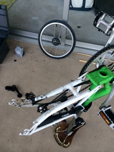 I got the wheel and the tension device off carefully.