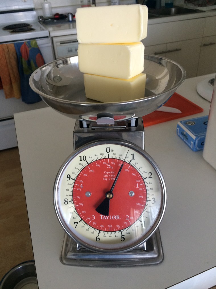 Butter on scale