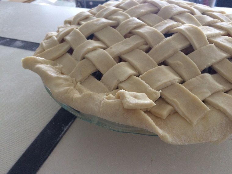 Edge trimmed and folded