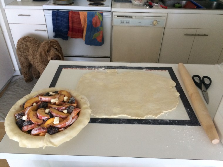 Top dough rolled out